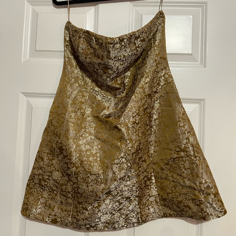 NWT DEE DEE Strapless Tube Jacquard Printed Mini Dress